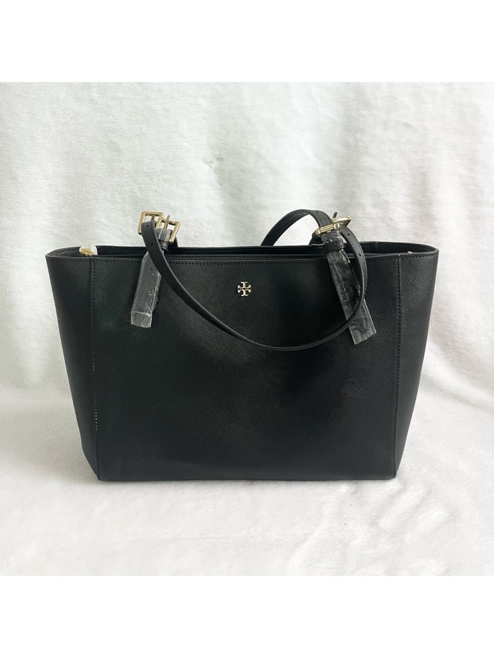 Tory Burch Small York Buckle
Leather Tote Black